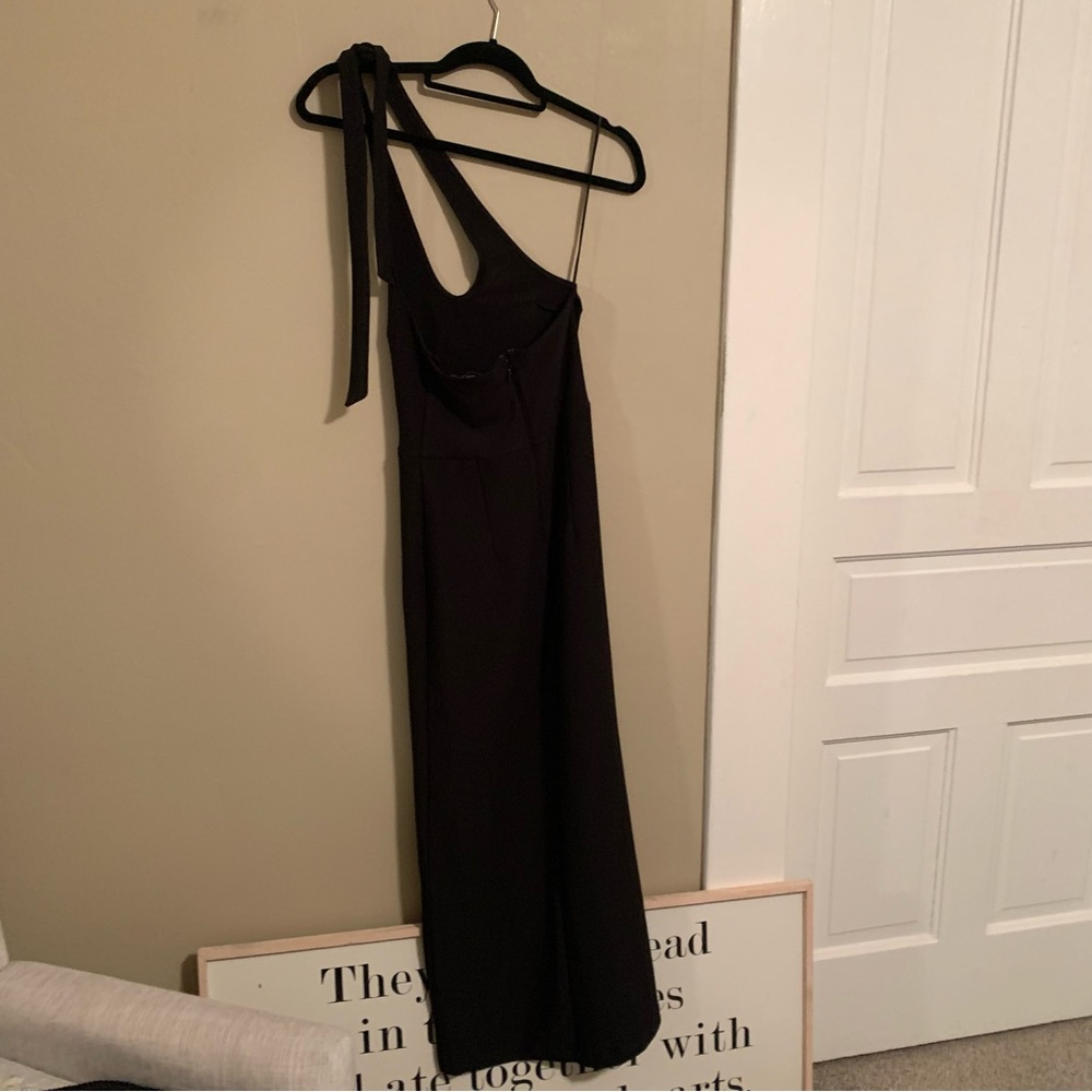 Abercrombie & Fitch Black Midi Dress with Side Slit - Picture 5 of 8